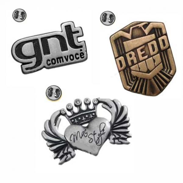 Pins Bottons Em Metal Envelhecido Metal Ouro Velho Prata Velha